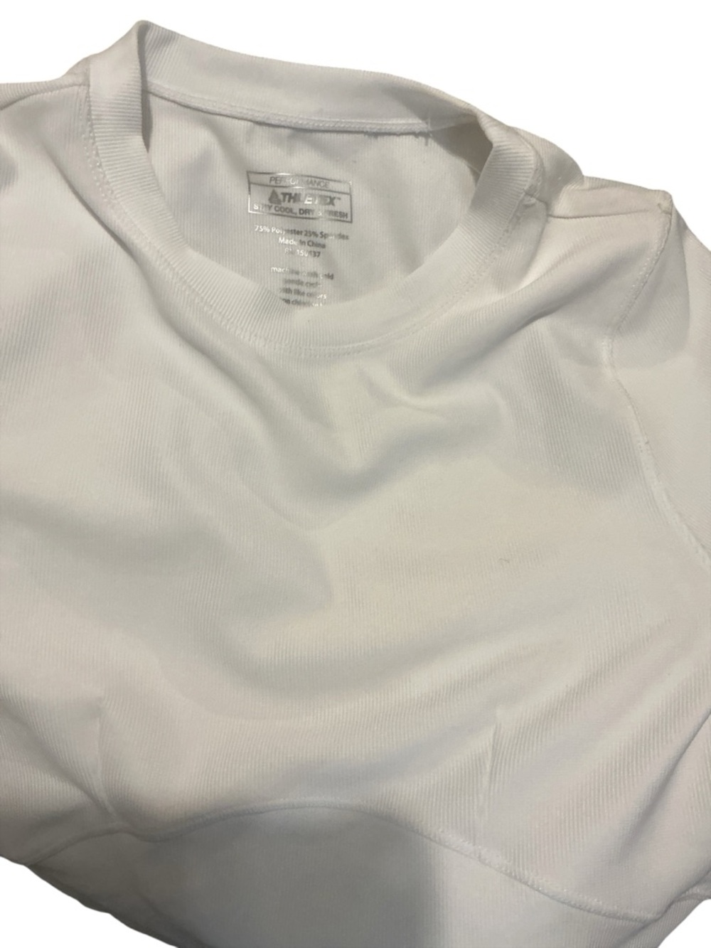 Athletic White Performance Crewneck Sweatshirt
